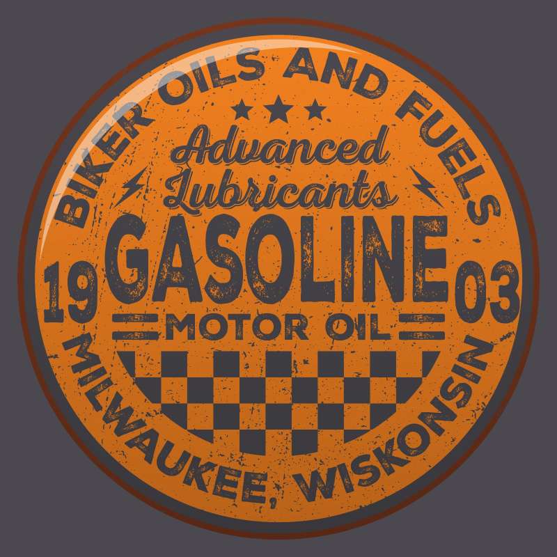 Biker T-Shirt „Gasoline“ dunkelgrau